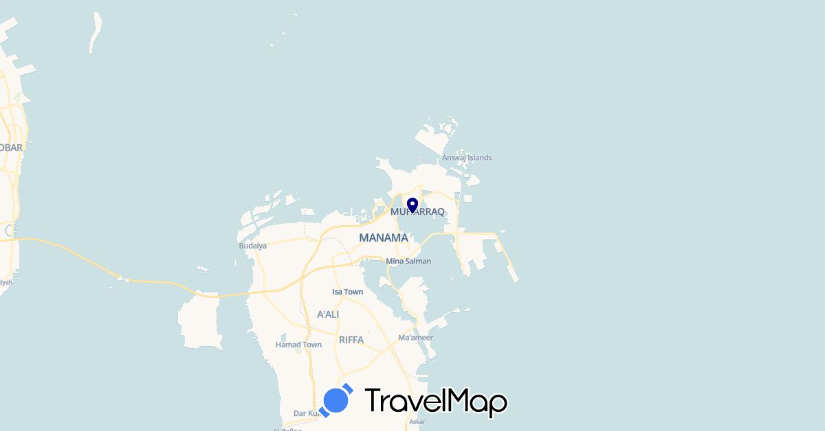 TravelMap itinerary: driving in Bahrain (Asia)